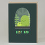 'Best Dad' Cactus Father's Day Card, thumbnail 2 of 3