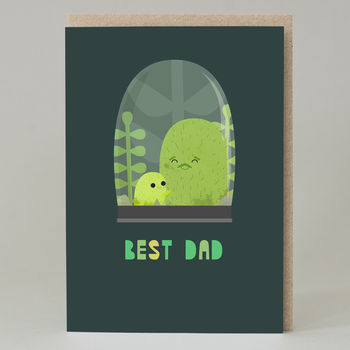 'Best Dad' Cactus Father's Day Card, 2 of 3