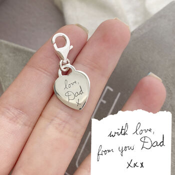 Personalised Heart Charm With Handwriting, 2 of 8