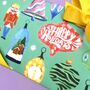 Happy Holidays Bauble Gift Wrap Sheets, thumbnail 3 of 4