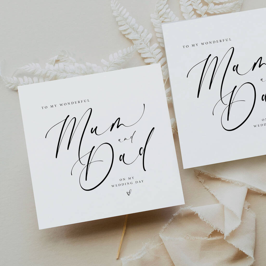 To My Mum And Dad Card | Modern Font, 1 of 10