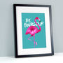 Be Yourself Flamingo Print, thumbnail 7 of 7