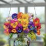 Everlasting Pansies In Vase, thumbnail 4 of 4
