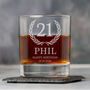 Personalised Birthday Crest Glass Tumbler, thumbnail 2 of 8