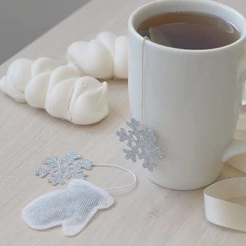 Handmade Mitten Teabags With Snowflake Tag, 4 of 4