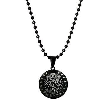 Saint Christopher Personalised Black Steel Pendant, 5 of 8