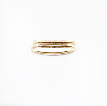 Hammered Gold Filled Stacking Ring, 5 of 7