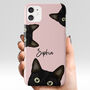 Personalised Black Cat Phone Case, thumbnail 1 of 6