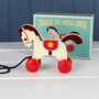 Children's Wooden Horse Pull Along Toy, thumbnail 4 of 6
