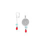 Silver Plated Earrings With Turquoise And Agate Stones, thumbnail 3 of 3