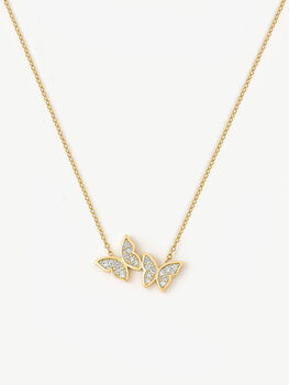 Butterfly Necklace 18ct Gold Plated, 5 of 5