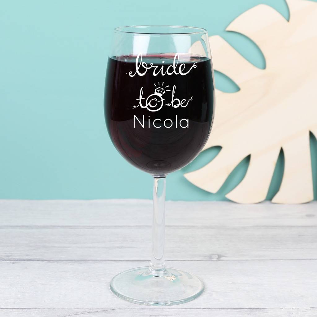 Engraved Bride To Be Wine Glass By Lisa Angel