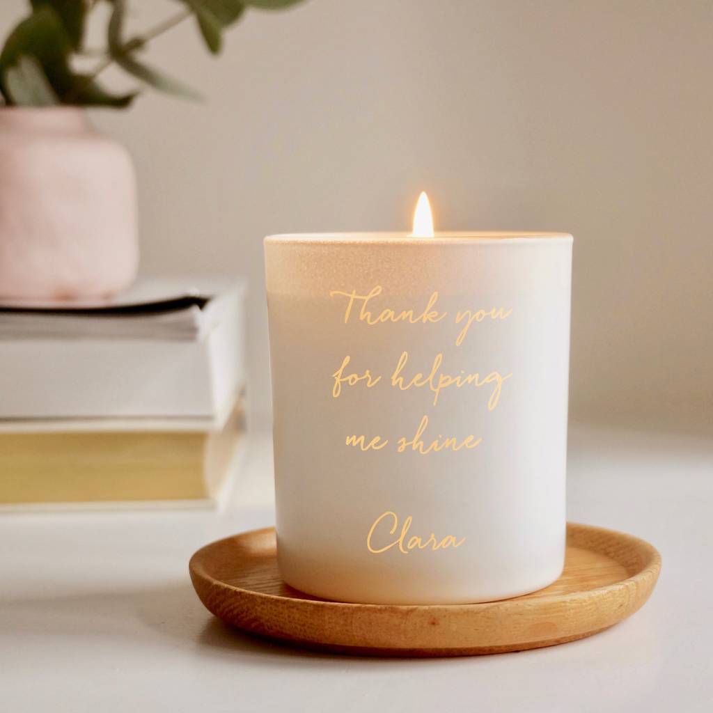 Personalised Thank You Teacher Candle, 1 of 4
