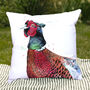 Inky Pheasant Outdoor Cushion For Garden Furniture, thumbnail 1 of 9