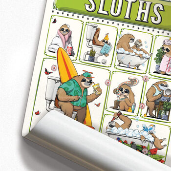 Sloths Using The Bathroom, Funny Toilet Art, 3 of 7