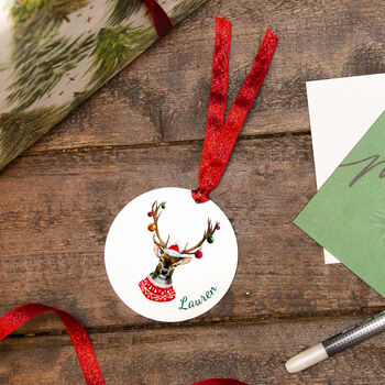 Personalised Christmas Reindeer Reusable Gift Tag, 3 of 10