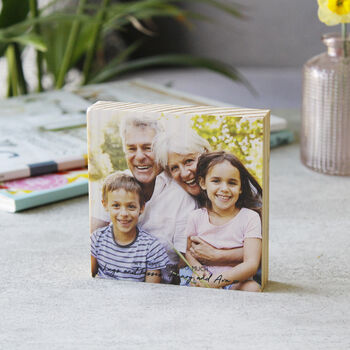 Father's Day Grandad Wooden Photograph Block, 3 of 4