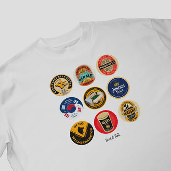 Wolves Football Beer Mats Oversized T Shirt, 3 of 10