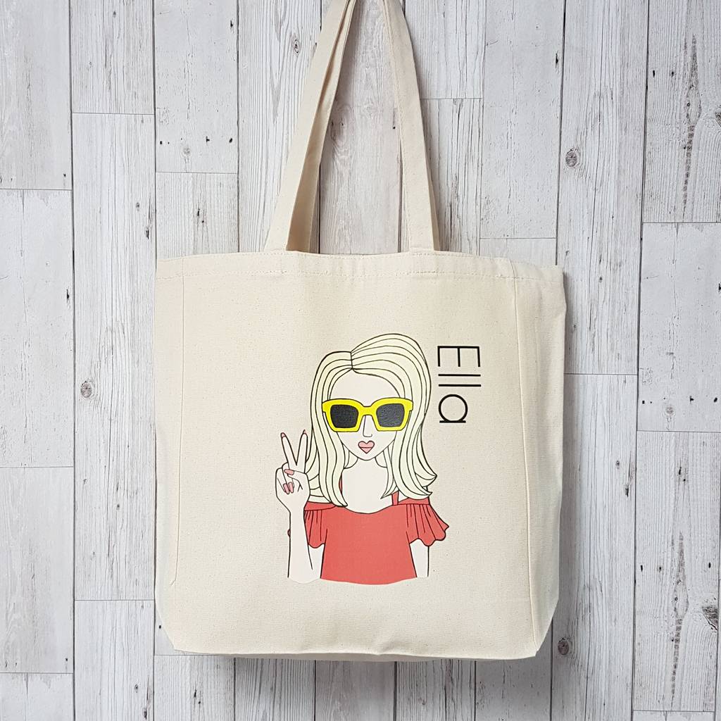 personalised 'miss sassy' custom tote bag by syd&co ...
