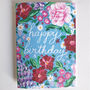 Vintage Inspired Floral Birthday Card, thumbnail 2 of 4