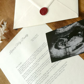 A Letter To My Daddy From The Bump Personalised Keepsake, 6 of 11