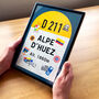 Personalised Cycling Road Sign, Alpe D’huez Art Poster, thumbnail 1 of 9