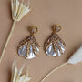 Diamanté Natural Pearl Oyster Shell Earrings, thumbnail 1 of 4