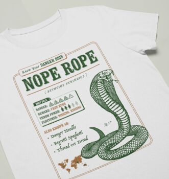 Funny Snake T Shirt 'Know Your Nope Rope', 3 of 5