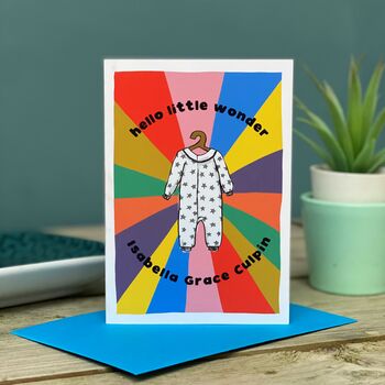 New Baby Card 'Hello Little Wonder', 3 of 5