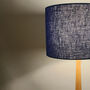 Linen Dusty Blue Lampshade, thumbnail 5 of 8