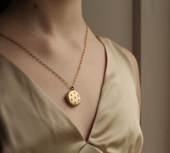 Golden Star Locket Necklace With Personalised Photos, 4 of 9