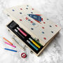 Personalised Kid’s Space Rocket Colouring Set, thumbnail 3 of 5