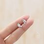 Sterling Silver Manatee Stud Earrings, thumbnail 8 of 11