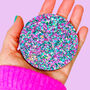 Blue Pink Confetti Glitter Pocket Mirror, thumbnail 4 of 6