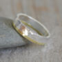 18ct Yellow Gold And Sterling Silver Wedding Band, thumbnail 2 of 6