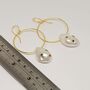 Baroque Pearl Gold Hoop Earrings, thumbnail 5 of 7