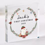 Baby’s First Christmas Acrylic Block Gift For Newborn, thumbnail 1 of 4