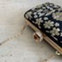 Black Handcrafted Raw Silk Clutch Bag, thumbnail 9 of 10