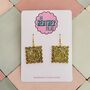 Ravioli Pasta Glitter Earrings / Gift For Foodie / Italian Inspired Jewellery / Fun Accessories, thumbnail 1 of 5