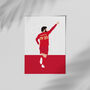 Mo Salah Liverpool Champions Shirt Poster Print, thumbnail 3 of 4