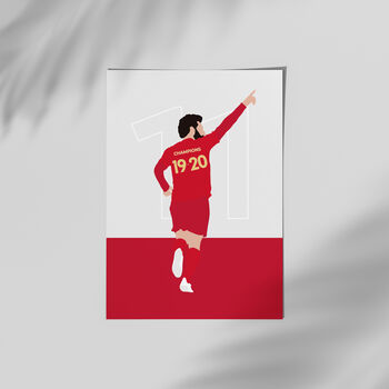 Mo Salah Liverpool Champions Shirt Poster Print, 3 of 4
