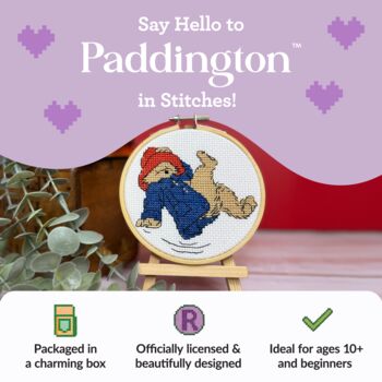 Paddington Just Dropping In! Mini Cross Stitch Kit, 2 of 7