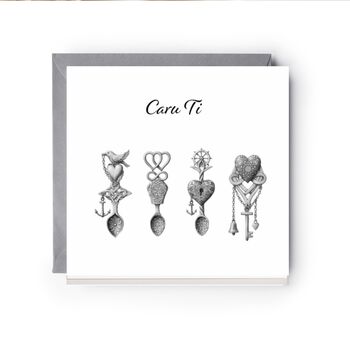 Caru Ti Welsh Love Spoon Card, 2 of 6