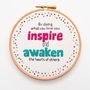 Inspire Hand Embroidery Wall Art, thumbnail 4 of 4