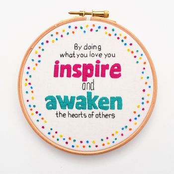 Inspire Hand Embroidery Wall Art, 4 of 4