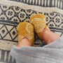 Eco Baby Gift, Yellow Newborn Shoes, thumbnail 1 of 4
