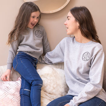 Girl Crew Mummy And Me Embroidered Jumper Set, 2 of 9