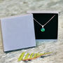 Emerald Green Fused Glass Pendant Necklace, thumbnail 1 of 12