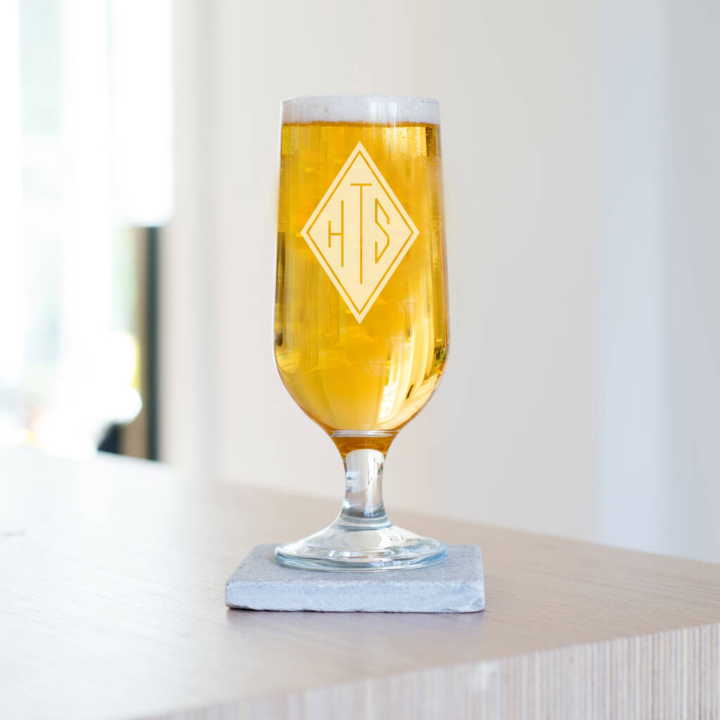 Monogrammed Craft Beer Glass, 1 of 5