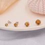 Natural Citrine Crystal Stud Earrings Sterling Silver, thumbnail 5 of 11